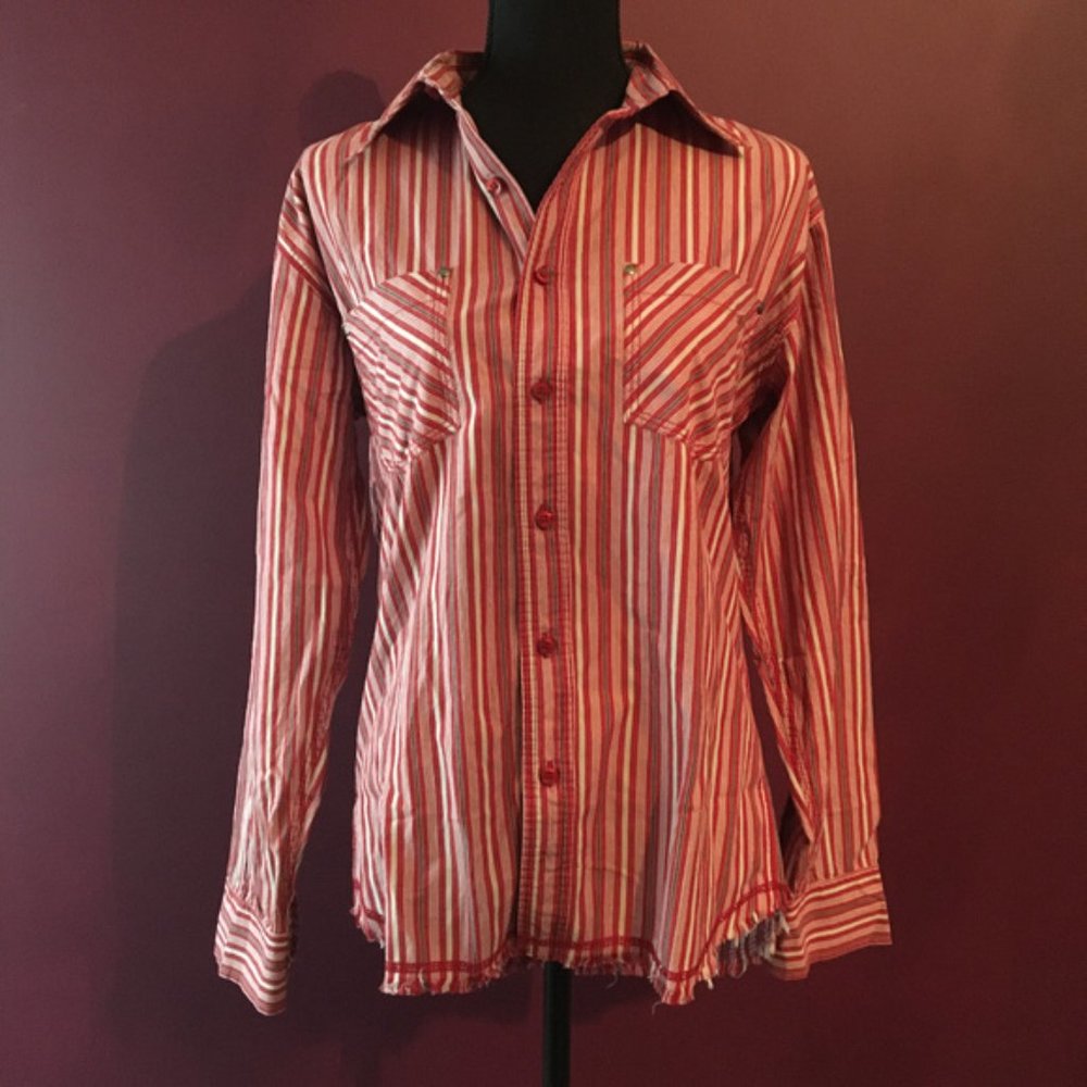 Aeropostale Vintage Fit Striped Button Down Shirt